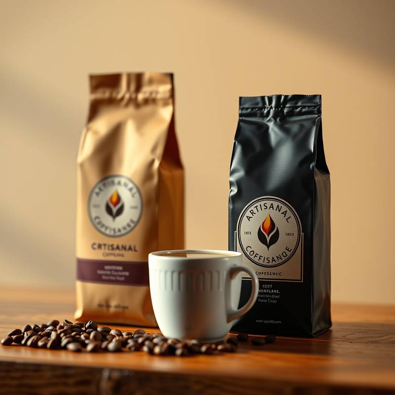 Diseño de branding completo para una marca de café artesanal.