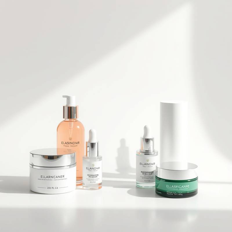 Fotografía de producto profesional para una línea de cosméticos naturales.