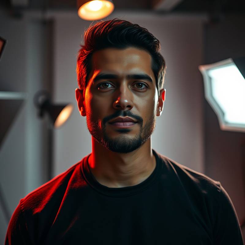 Retrato de Luis Garcia, Fotógrafo Profesional en Studio Creativo Lumina.